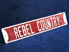 REBEL COUNTRY *US MADE* 24" Embossed Metal Street Sign Man Cave Garage Bar Décor