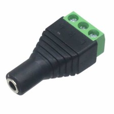1pce 3.5mm 1/8" Female Stereo To AV Screw Video Audio Balun Terminal connector