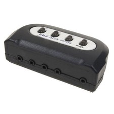 4 Port 3.5mm Stereo Manual Switch Box Selector 4:1 Audio MP3 Speaker Headphone