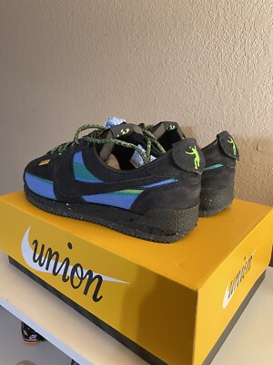Nike x Union Men's Cortez SP Noir Black/Blue 2022 Collab Shoes All