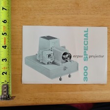 ARGUS 300 SPECIAL PROJECTOR MANUAL OLD VINTAGE 2