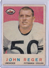 1959 Topps  #124 John Reger  Steelers RC Rookie IDBB