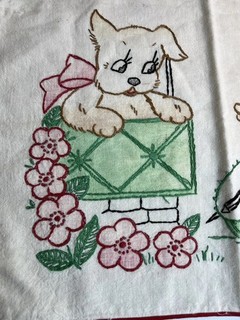 LOT Of 7 Vintage Hand Embroidered Or Hand Made Kitchen Towels Items 1930 1940s