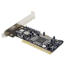 New 4 Port SATA PCI Expansion Card PCI To SATA Adapter Card RAID 0
