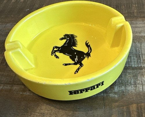 Vintage Ferrari Ashtray Yellow diameter 6 1/4” Bitossi Italy - Picture 3 of 10