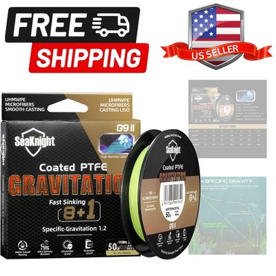 G9 II 8+1 Braide line, 9 Strands Braided Fishing Line Fast Sinking Fishing Li...