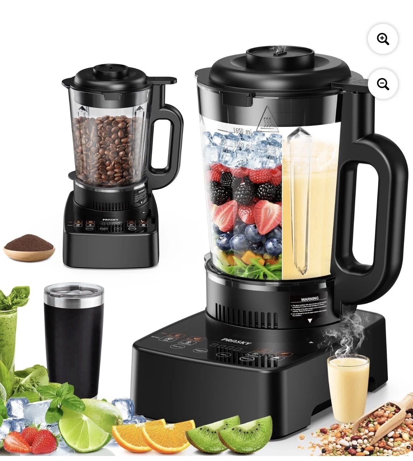 PRASKY Pro Countertop Blender w/ Heating, 53oz Glass Jar + SS Insulated Cup 139$
Opens in a new wind