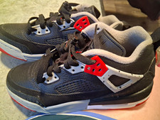 Jordan Air Jordan 4 GS Kids Size 5 Black Gray Red Leather Mid Top Sneakers