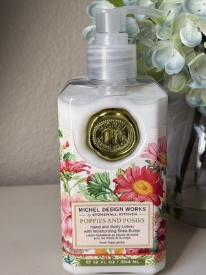Michel Design Works Poppies  & Posies Moisturizing Body Lotion New