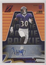 2023 Panini Zenith Rookies No Huddle Auto Trenton Simpson #187 Auto 16gw