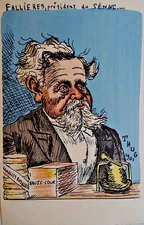 CPA - carte postale 1900 satirique  de Thug : Fallières (président du sénat)