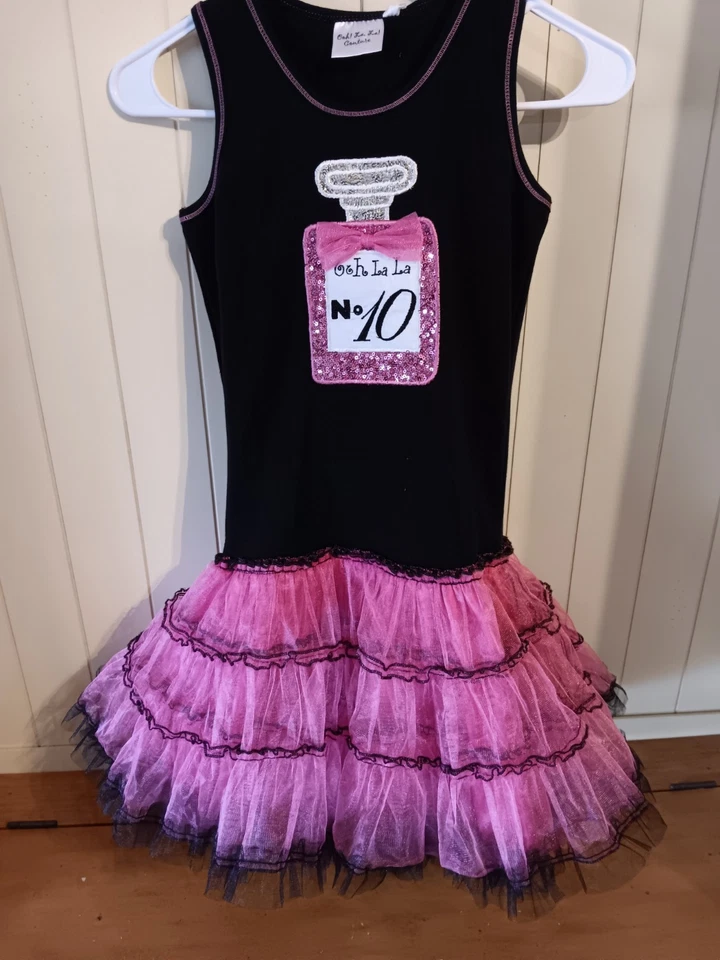 Ooh! La, La! Couture Black & Fushia Dress With a Perfume Bottle, Girls Size 10 - Image 4 of 4