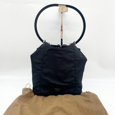 GUCCI Fall 1999 Tom Ford Black Nylon Acrylic Ring Handbag Hobo bag Y2K Auth