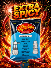 EXTRA SPICY PEERLESS 111 MANTLES 1 PACK OF 2 MANTLES #1111 STYLE WITH FREE DECAL