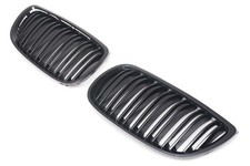 Doppelsteg Kühlergrill Front Grill Glanz Schwarz passend für BMW 3er E92 E93