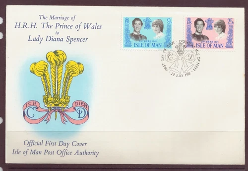 Isle of Man, First Day Cover with insert, Royal Marriage of Charles & Diana 1981