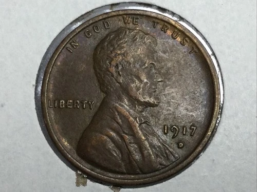 1917-D Lincoln Cent in extra fine