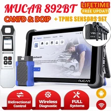 Mucar 892BT Full Systems Auto Scanner CANFD & DOIP OBD2 AI Diagnostic TPMS Tool