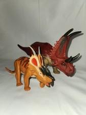 Lot of 2 Jurassic World Roarivores Triceratops Dino