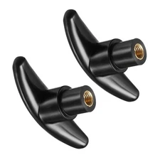 T-Knobs M8 Female Thread Plastic Clamping Hand Knobs Handles Black 2PCS
