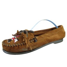 Minnetonka Women's Moccasin Brown Leather Sz 7 Medium Used 2025