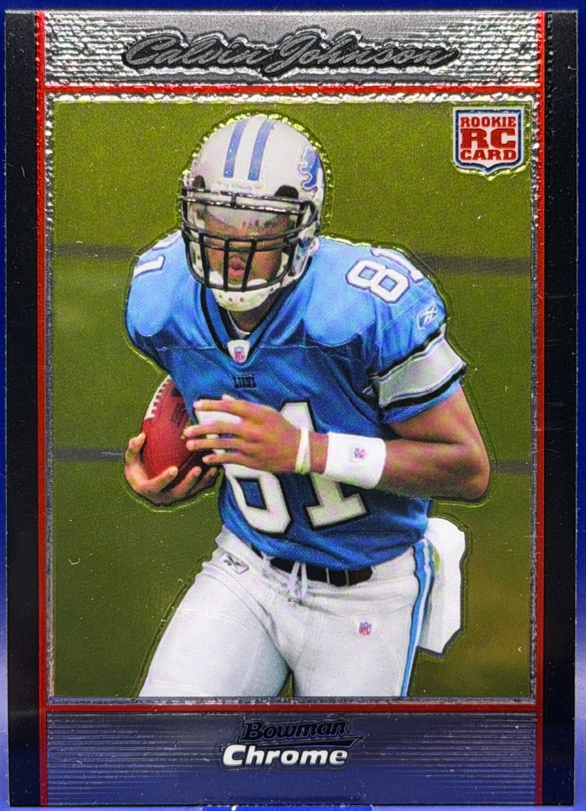 2007 Bowman Chrome Calvin Johnson Rookie RC #BC75 Detroit Lions HOF Megatron