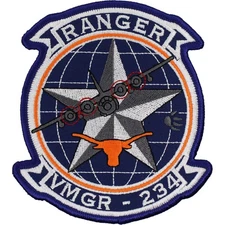 Marine Corps VMGR-234 Aerial Refueler Squadron Ranger Patch (4" x  4 1/2") P5386