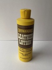 Vtg 8 oz Bottle Of Bermans Leather Lotion, Half Full, Decor, Prop, Hard To Find