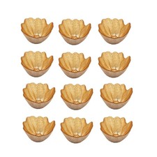 12 ciotole in vetro dorate glitter coppette per cioccolatini coppe per caramelle