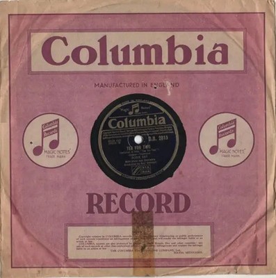 SCHELLACK Doris Day Tea For Two / I Want To Be Happy Columbia
