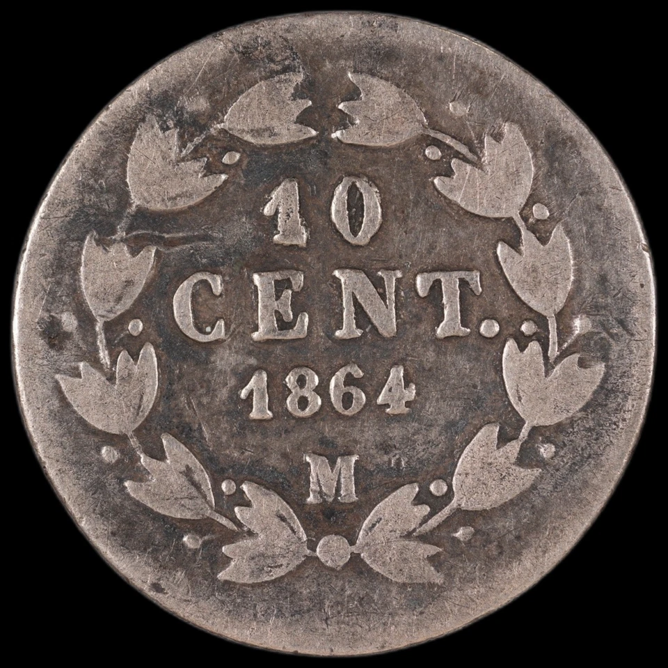 México - 10 Centavos - 1864 (M) Imperio de Maximiliano Foto 3 de 4