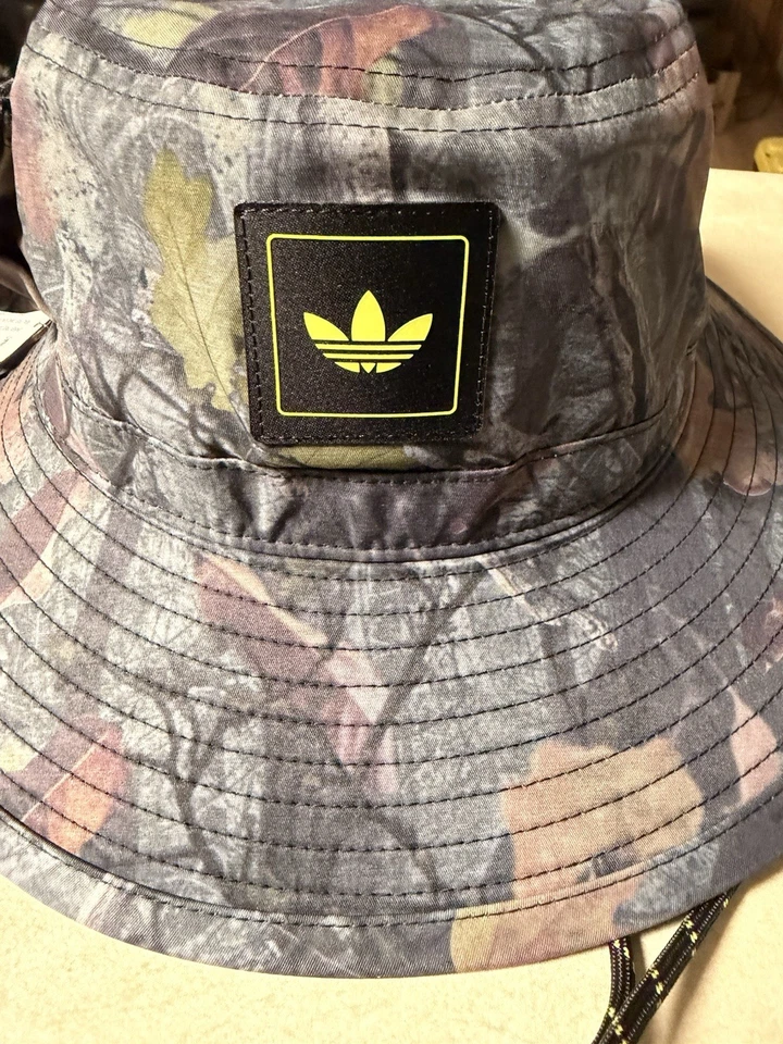 Adidas Árbol Camuflaje Semi Amarillo Solar Boonie Sombrero OSFM - NUEVO UNISEX Camping CAZA Foto 3 de 3