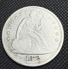 1872 Seated Liberty Dollar $1 Better Date Silver Coin Nice Original Detail