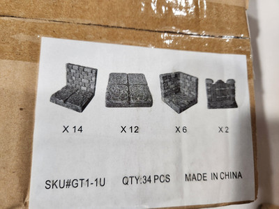 Dwarven Forge Dwarvenite Dungeons Unpainted Game Tiles Set New