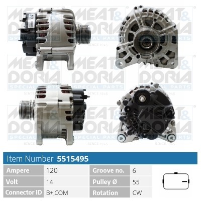 Meat & Doria Generator FüR Renault Clio IV Bh_ 1.5 Dci 90 Captur J5_ JZ0/1_-image