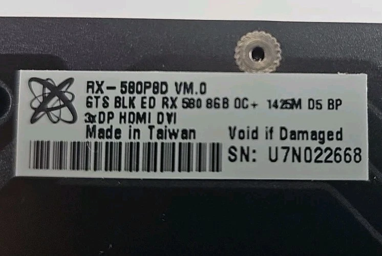 XFX RX 580 Radeon Black Edition 8 GB OC+ Graphics Card GDDR5 RX 580P8D VM.0 - Image 4 of 4