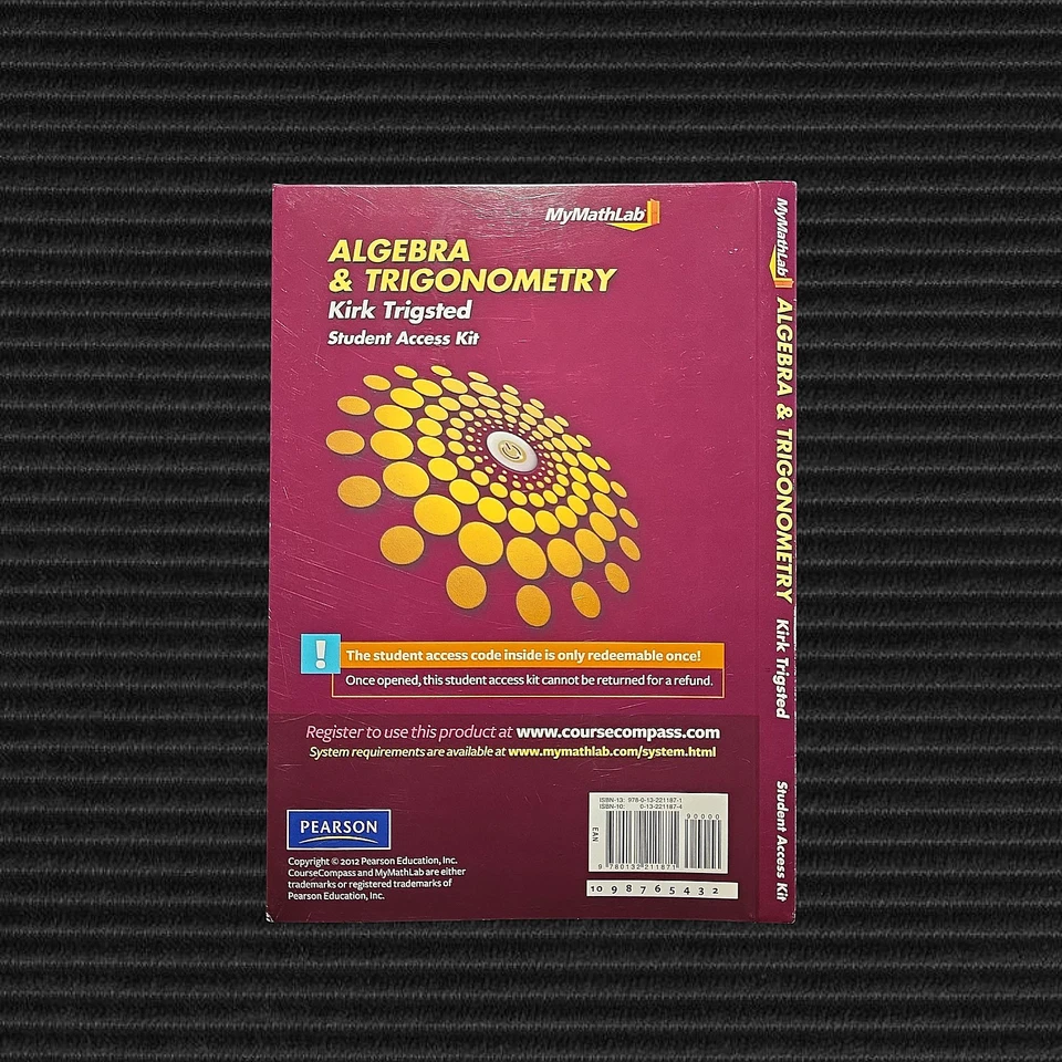 MyMathLab Algebra & Trigonometry Access Code Card | eCourse Series NEW - Image 2 of 2