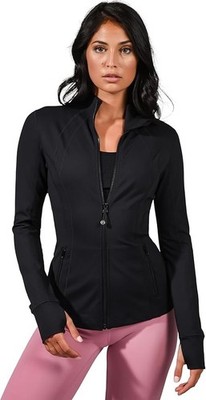 90 Degree By Reflex Full Zip Running Track Jacket BLACK Size XL
