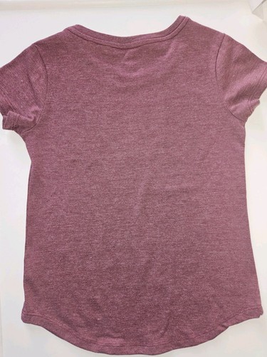 Disney Girls T-Shirt Pink Frozen Short Sleeve Crew Neck Elsa Anna Size M 7-8 - Picture 2 of 4