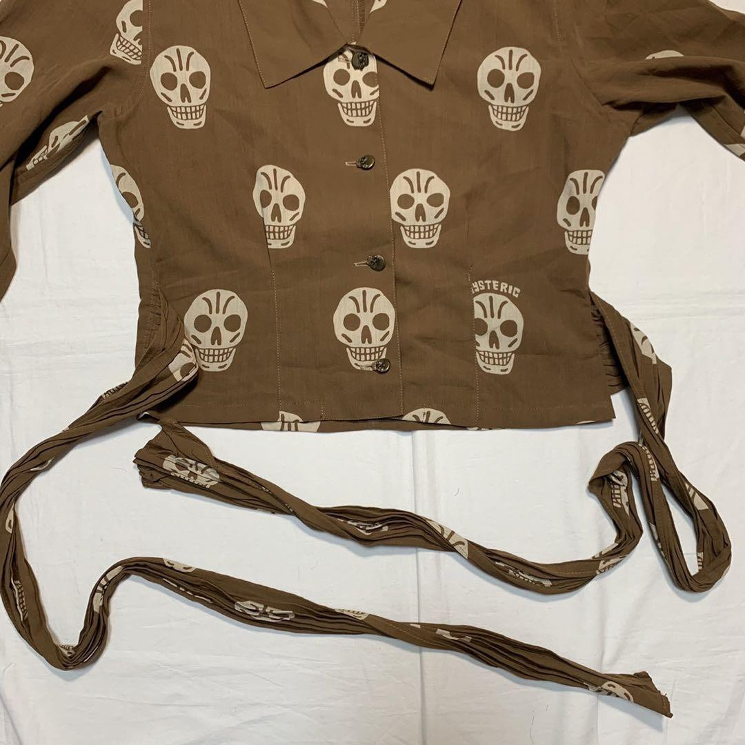 Hysteric Glamour Skull Design Vintage Long Sleeve Shirt Size Hysteric Glamour Skull Design Vintage Long Sleeve Shirt Size