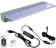 Lighted Waterfall Pool Fountain 24" with LED 7 Color Changing and Remote