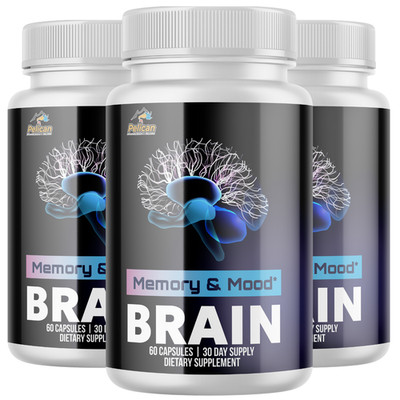 Memory & Mood Brain- Brain Support- 3 Bottles- 180 Capsules