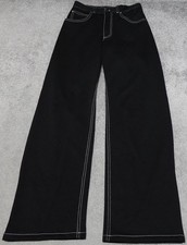 Vintage Space Girl-Z High Rise Stitch Wide Leg Pants Women's Size 5 Black Casual