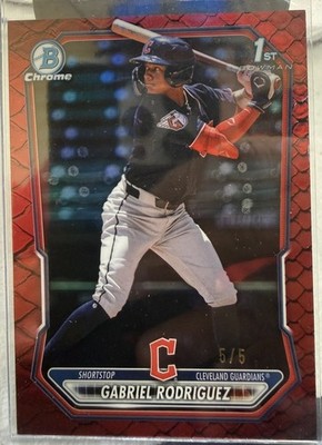 2026 Bowman 1st Chrome #BCP-118 Gabriel Rodriguez 5/5 RED REPTILIAN  