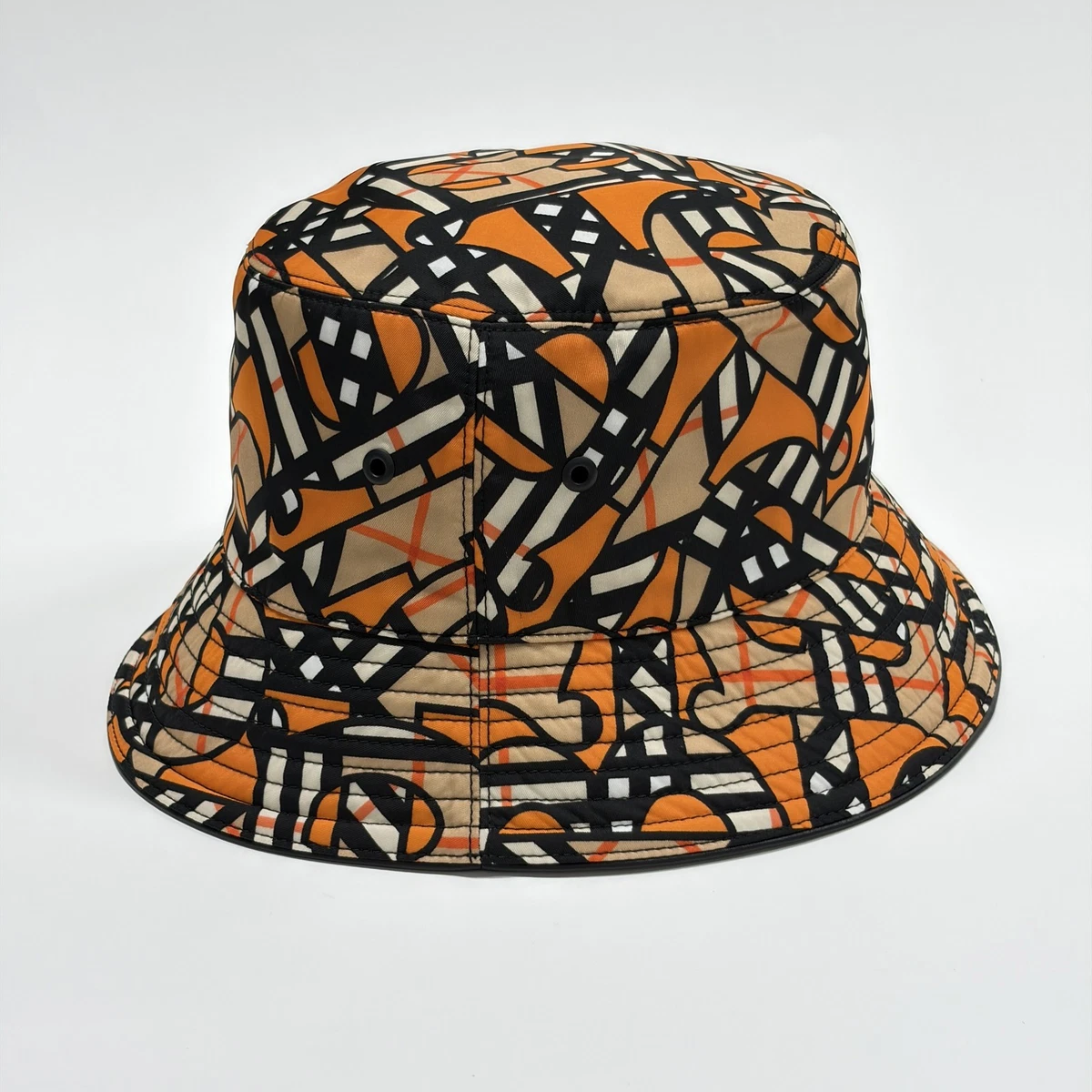 帽子 Burberry MonogramPrint Bucket Hat Orange Burberry Bucket Hats for Men for sale | eBay UK