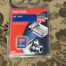 SanDisk 512MB SD Card - SDSDB-512-A11 Memory Card New   (g)