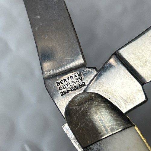 Vintage Bertram Hen & Rooster 283 DS Stag 3 Blade Stockman Pocket Knife - Picture 7 of 10