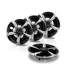 Golf Cart Wheel Covers Hub Caps for EZGO, Club Car, Yamaha Most Chrome Black