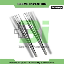 New 2 Adson Insorb Forceps 12.5cm Double Point Plastic Surgical instruments