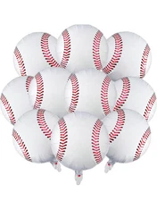 18 Baseball Balloons for Vintage Baseball Party Decorations - 18 Inch Pa...